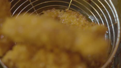 fried food in hot oil