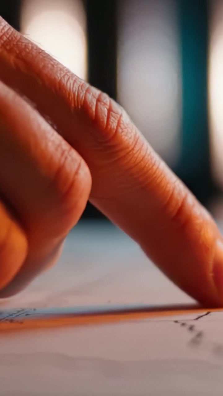A Close-Up Examination of a Finger on Paper, Capturing the Intricacies of Touch and Detail in a Creative Context