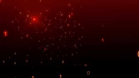 rojo datos binarios digitales escanear bucle de fondo stok video