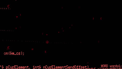 animación del procesamiento de datos sobre un fondo negro