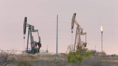 oil wells pumping in pecos texas in january of 2024