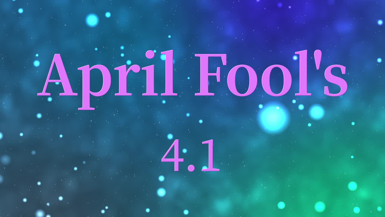 4월의 어리석은 영어 메시지 텍스트 애니메이션 모션 그래픽