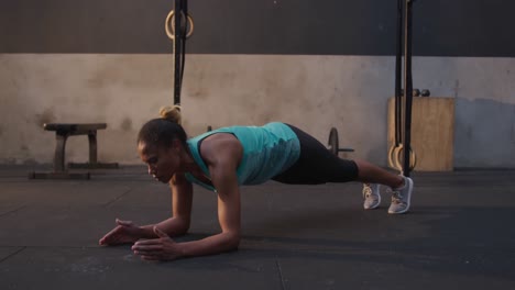 cross training at a gym