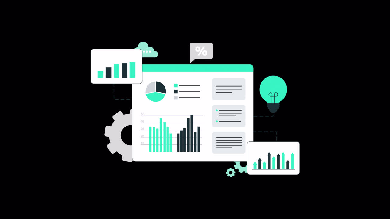 Animated Data Analysis Dashboard with Charts and Graphs