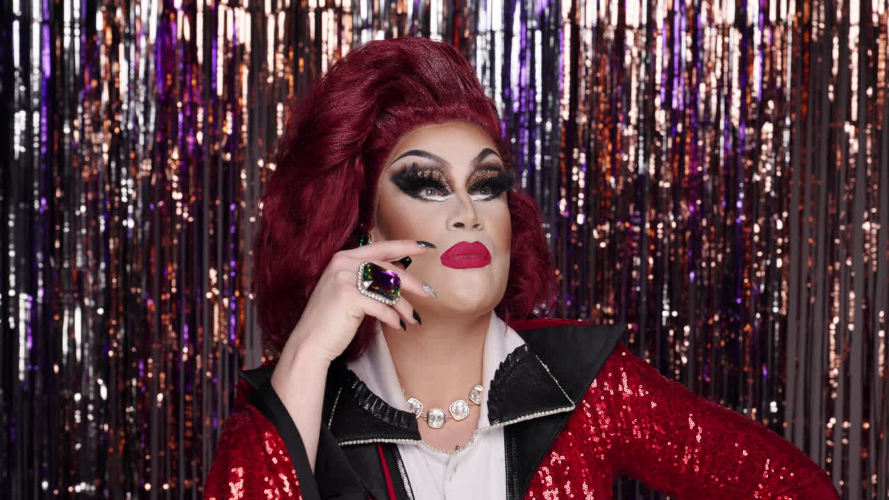 Portrait of a Drag Queen in Sequin Jacket