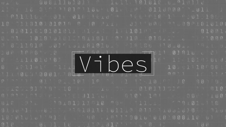 Animation of vibes text over data processing
