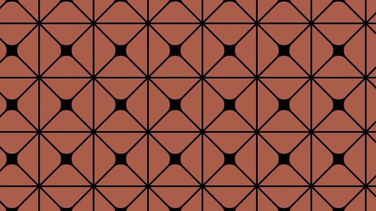 Exclusive pattern detail with geometric shapes based on moving triangles