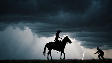 cowboys in a storm