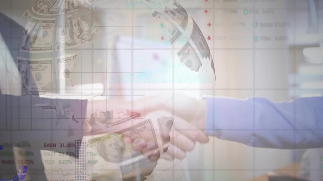 Animación de procesamiento de datos y estadísticas sobre una doctora con estetoscopio.