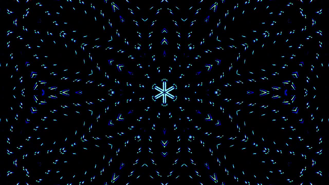 Beautiful abstract kaleidoscope that shines, a radiant light that regulates the subtle movements