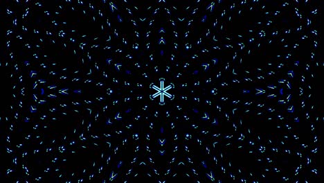 hermoso caleidoscopio abstracto que brilla, una luz radiante que regula los movimientos sutiles
