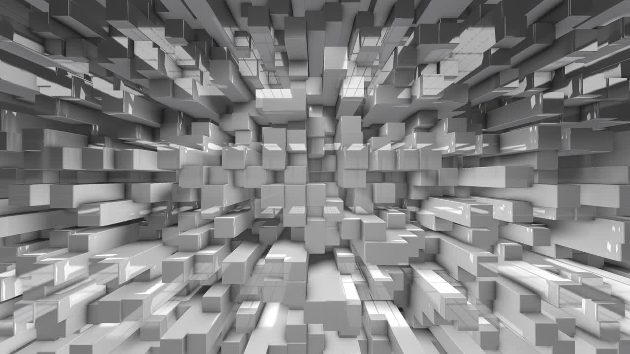 3D render graphic animation cube background for virtual set