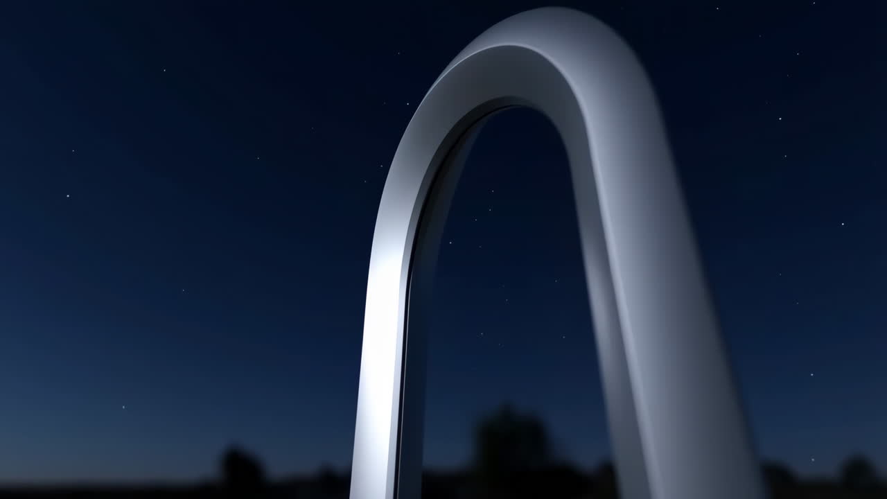Silver Arch Against a Starry Night Sky
