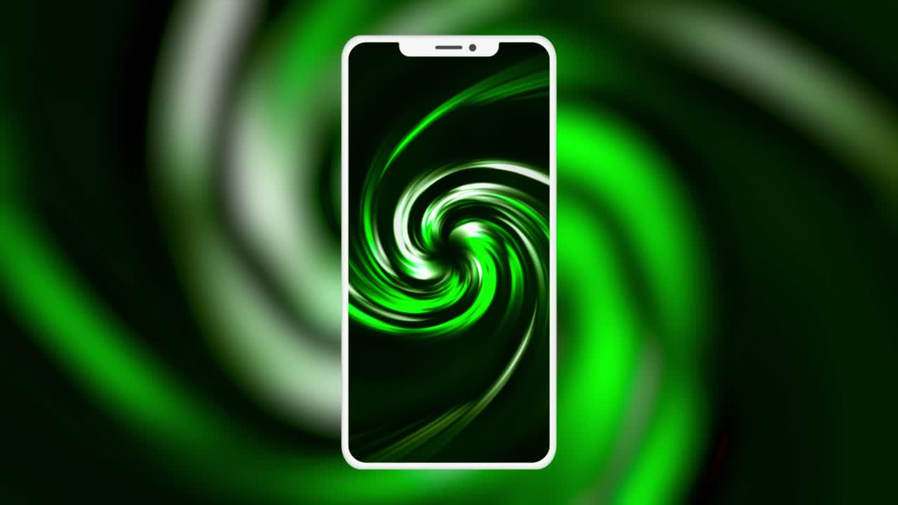 추상적인 녹색 나선형 전화 벽지