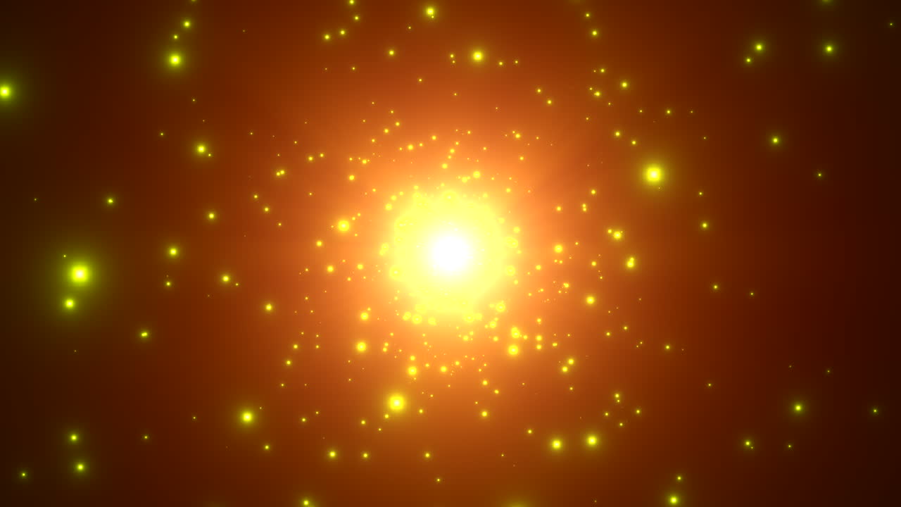 영화의 노란색 별 들판과 은하에서 날아다니는 반 ⁇ 이는