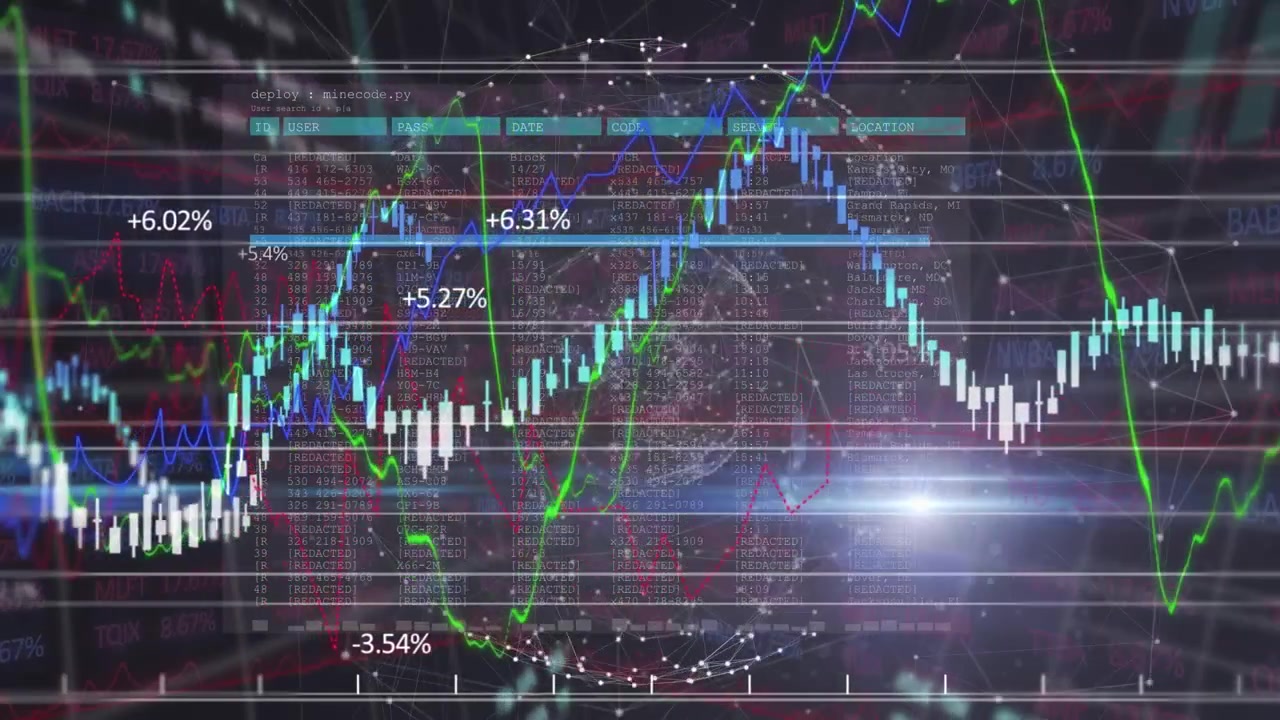 서버실에서 데이터 처리 애니메이션