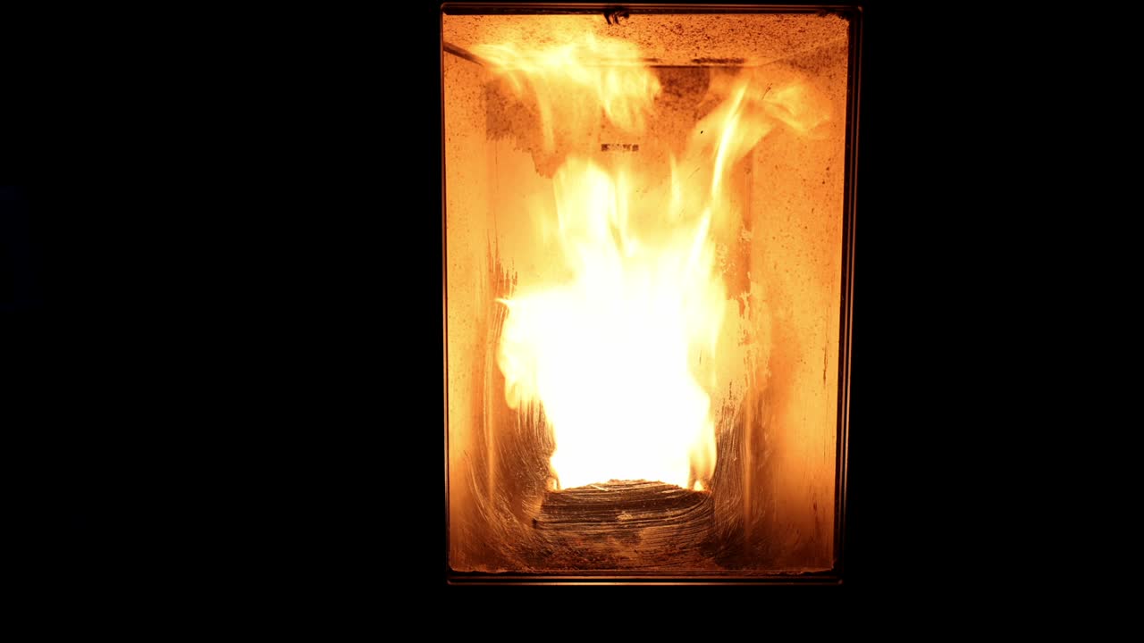 stove with real fire, natural heat for the winter, pellet stove