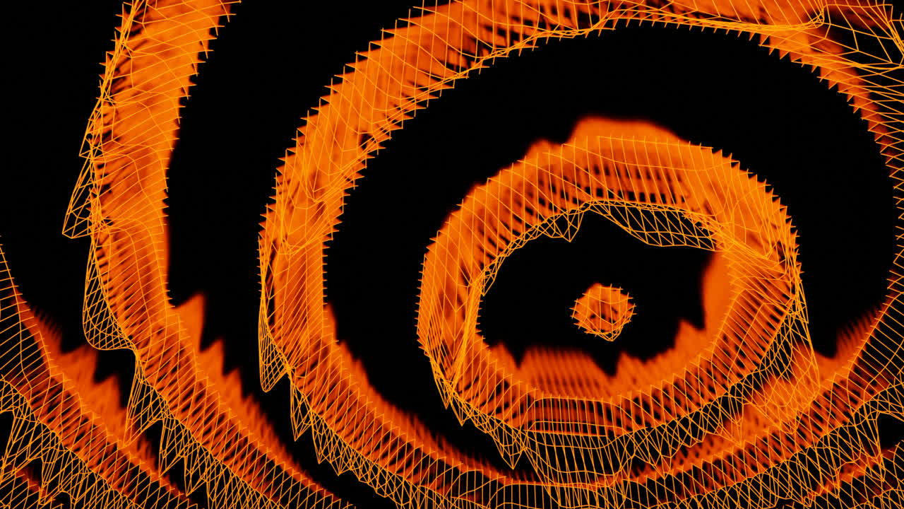 Abstract Orange Spiral Design