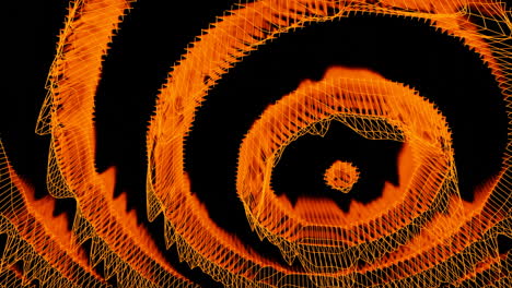 abstract orange spiral design