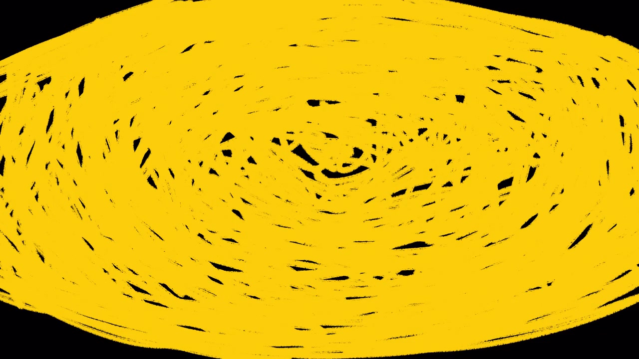 Hand Drawn Yellow Scribble Circle Expanding Transition