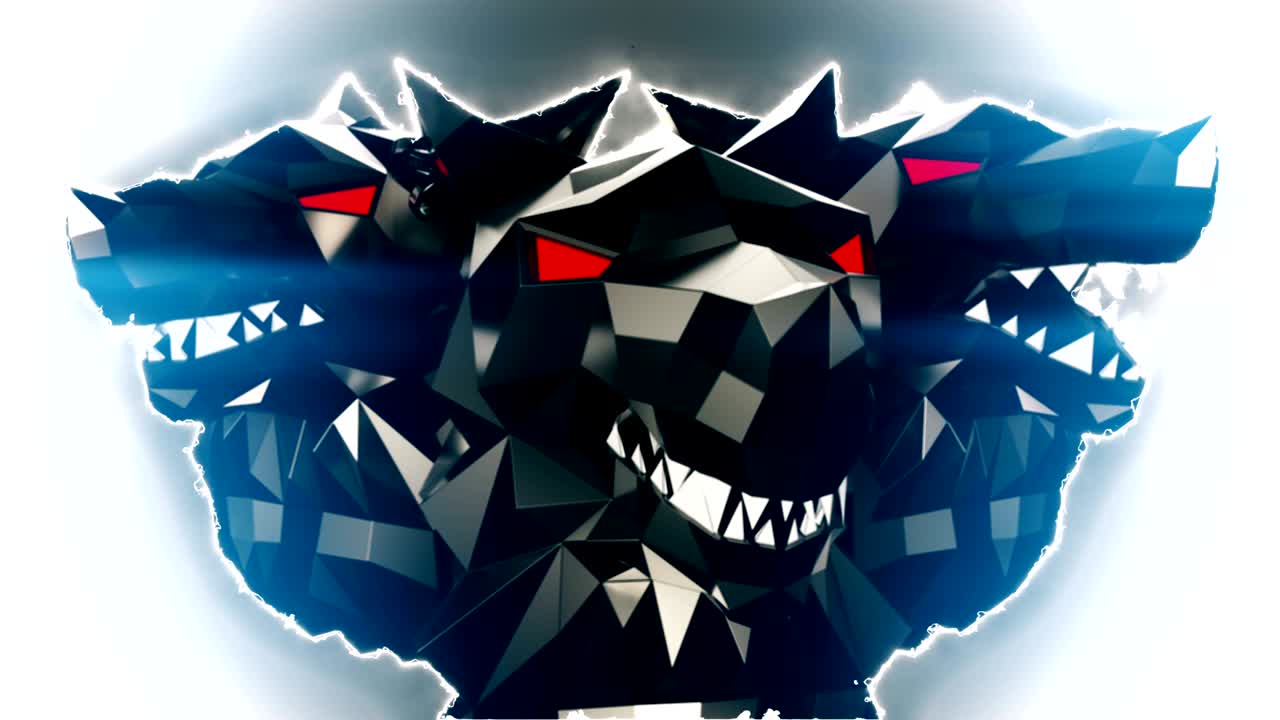 bajo poly cabeza de lobo vj bucle