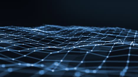 motion graphic of blue polygonal and dot abstract background, seamless loop video