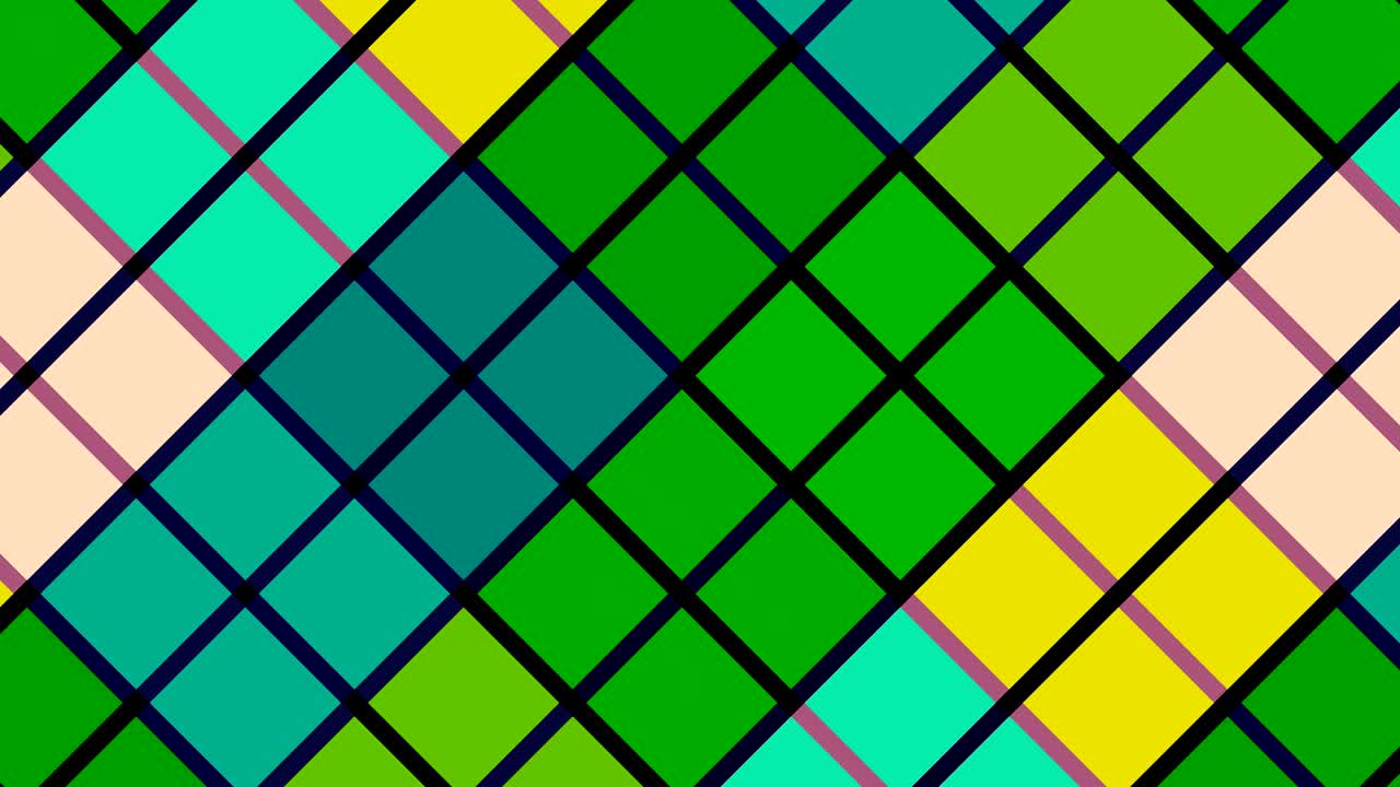 patrón gráfico de video 2d con rombos moviéndose hacia la parte inferior derecha.