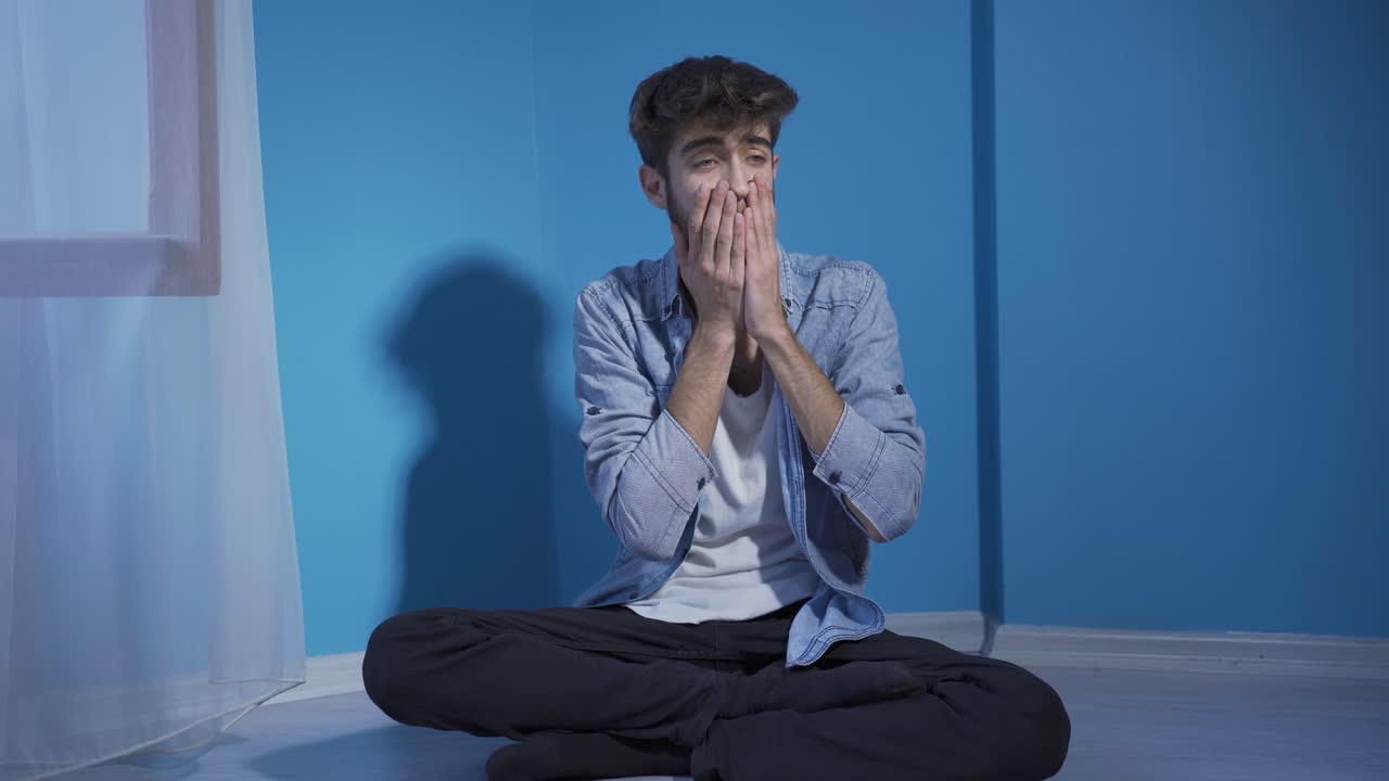 불안한 남자. 미래의 불안.