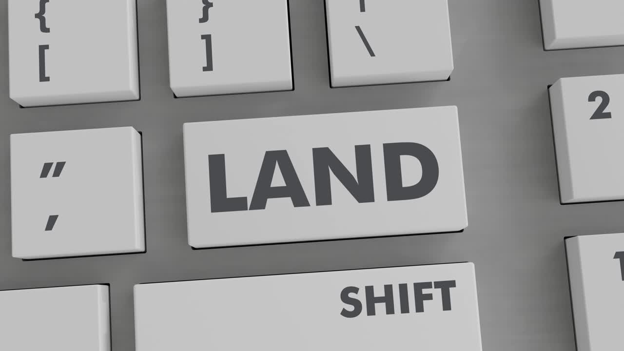 landeknopf auf der tastatur drückt