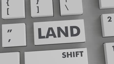 land button pressing on keyboard