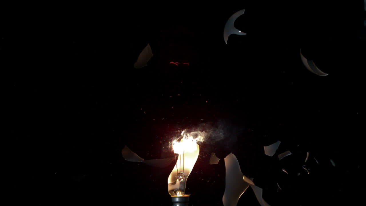 flecha disparando a través de la bombilla