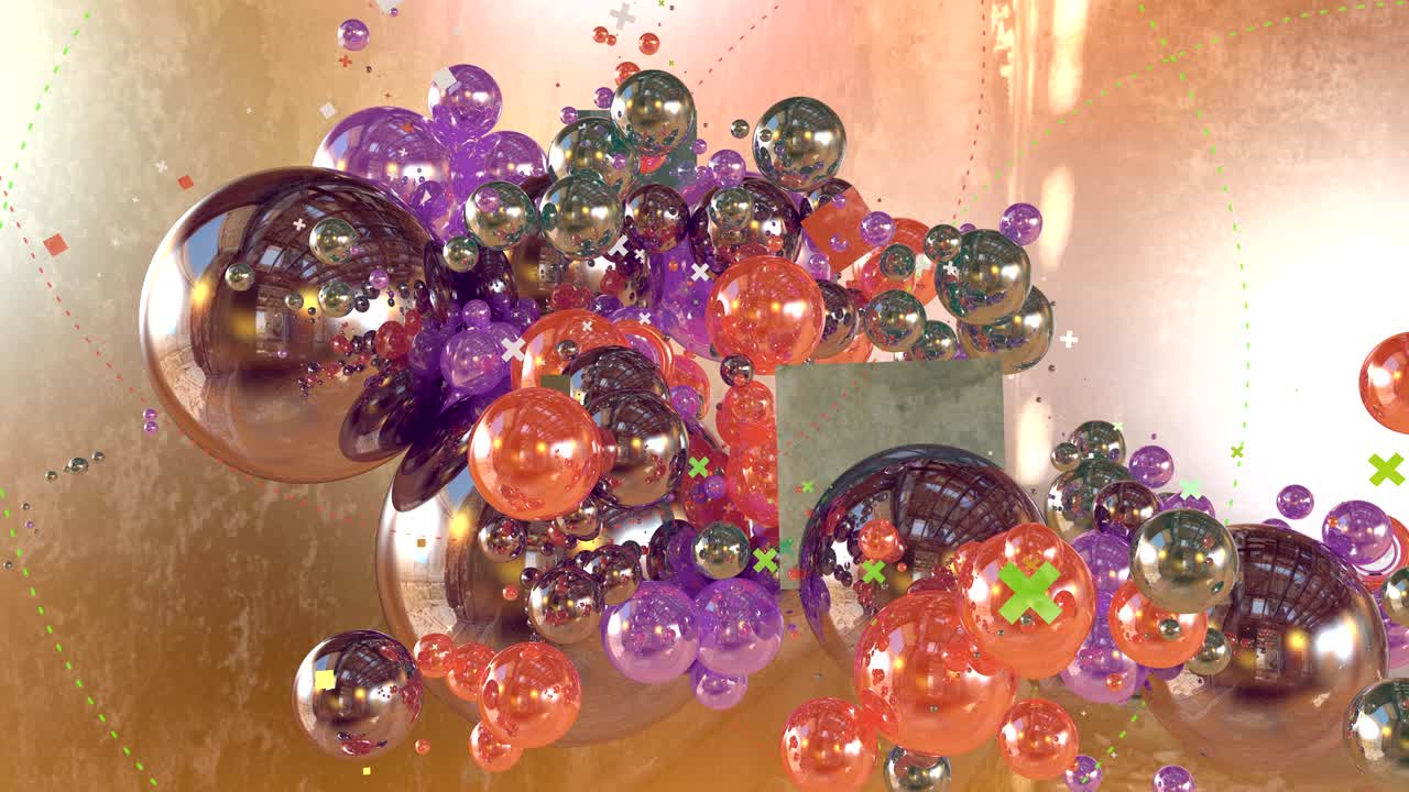 다양한 패턴을 만드는 많은 구들로 만들어진 배경입니다.