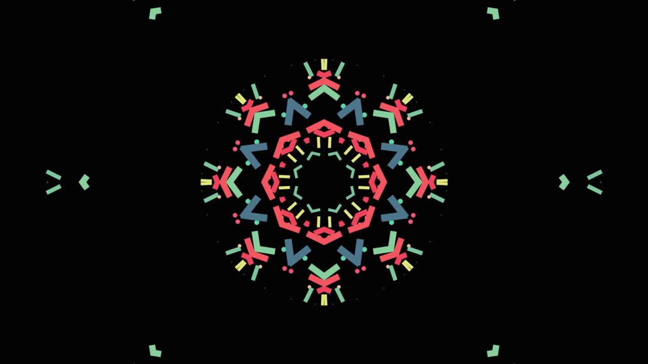 추상적인 칼레도스코프 창조적 배경