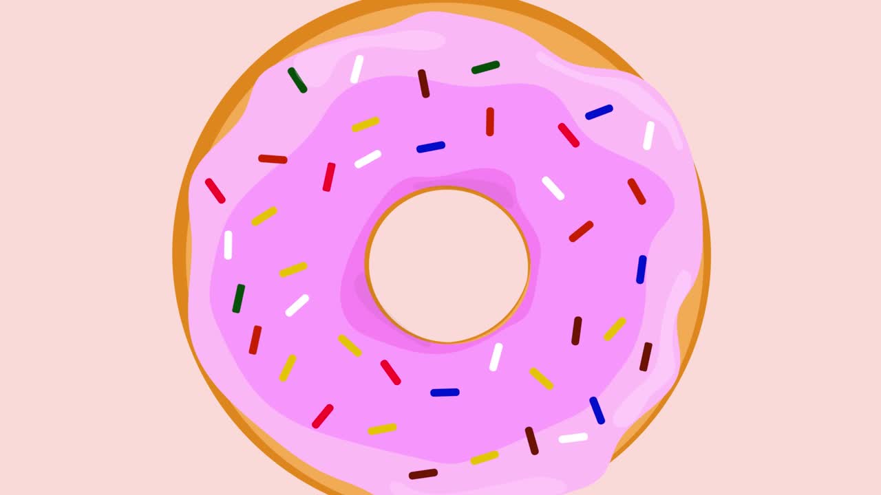 rosado redondo donut girando a su alrededor fondo para la cocina de la panadería
