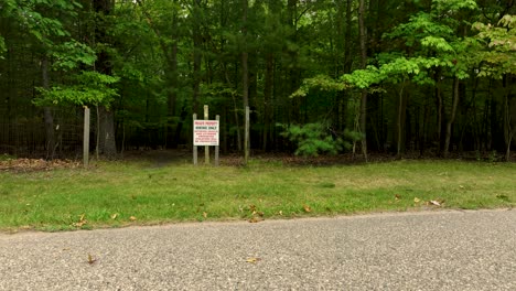 a 'hiking only' sign near a trailhead