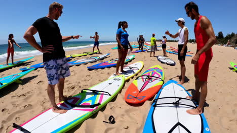 windsurfing lessons on the beach