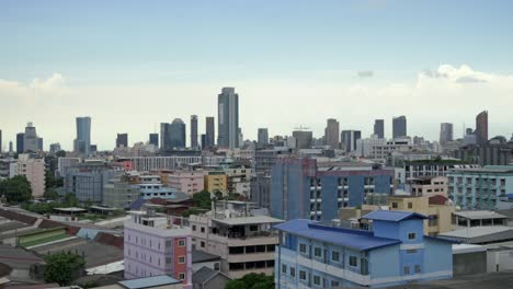 a stunning aerial view captures the sprawling city skyline showcasing modern architecture and urban development