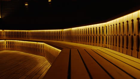 cozy wooden sauna interior
