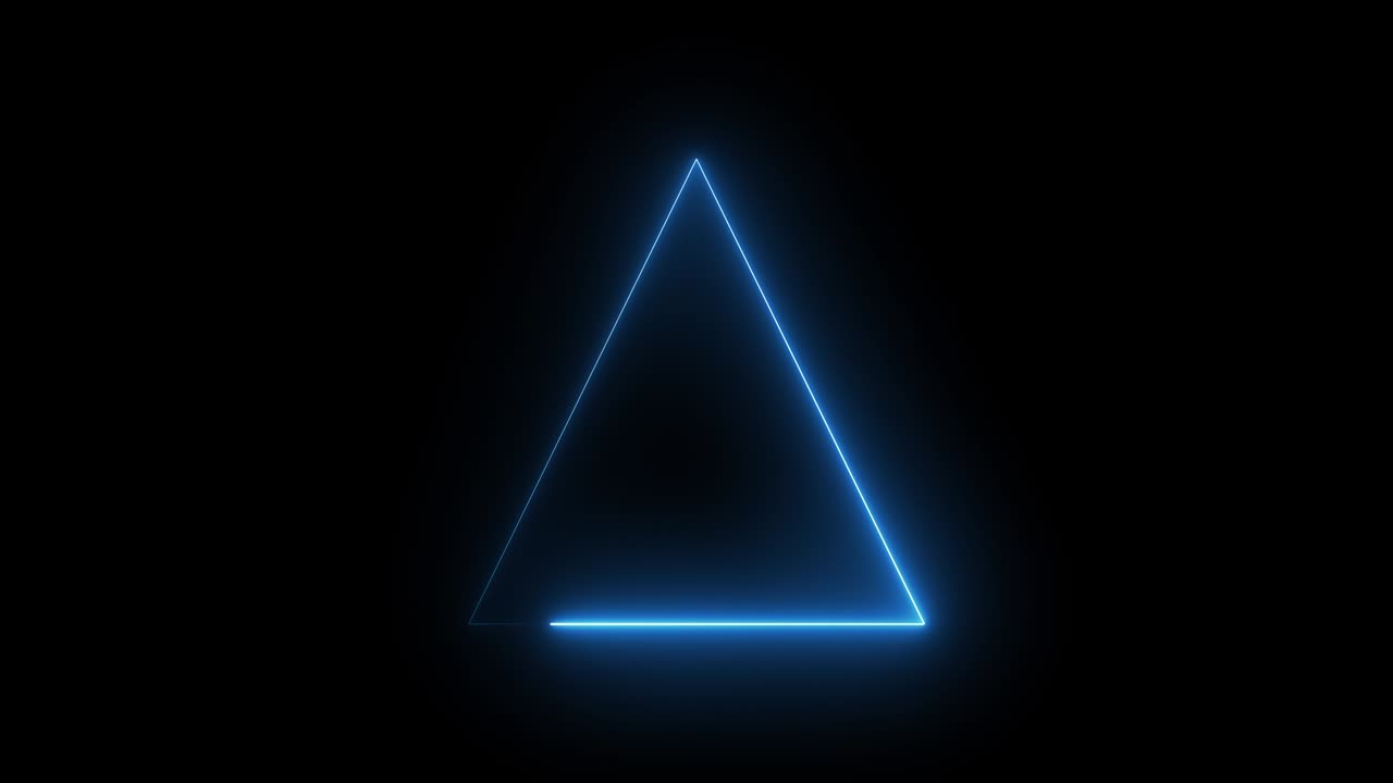 네온과 함께 추상적인 배경 진행 로딩 삼각형 바