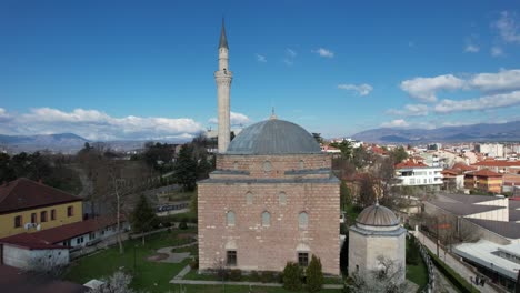 skopje mustafa pasha mosque aerial view