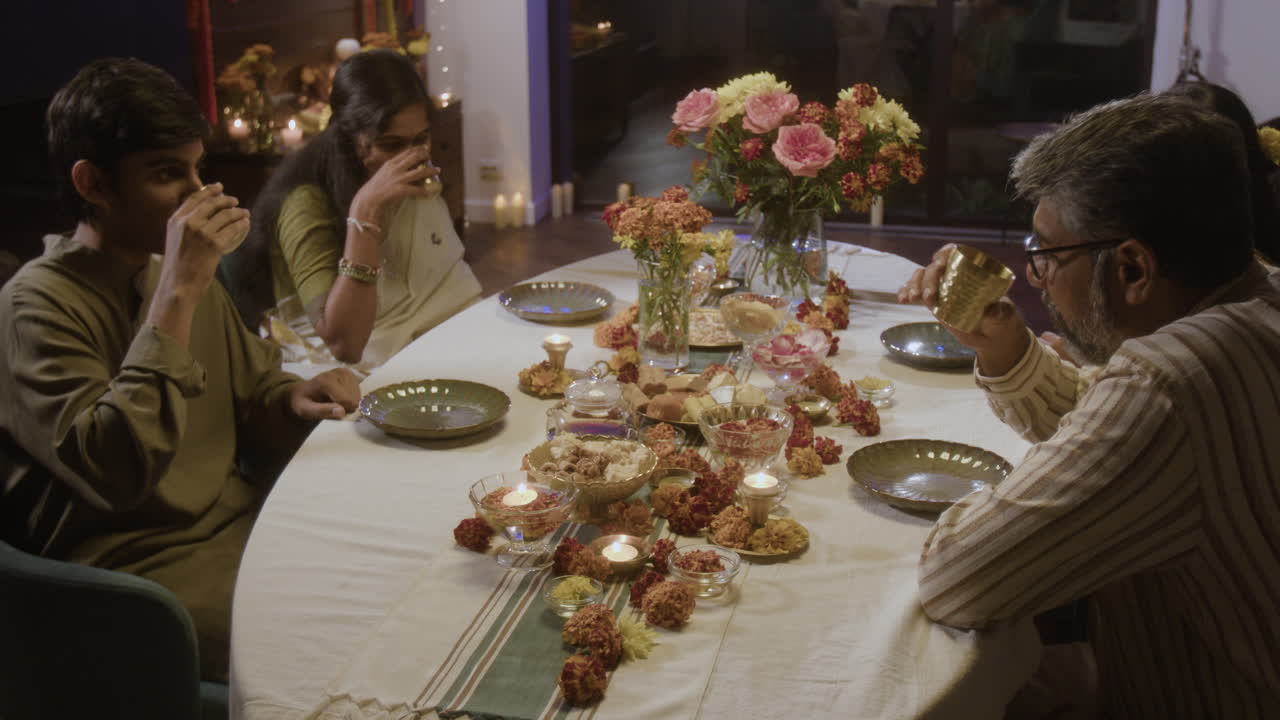 celebración de la cena familiar