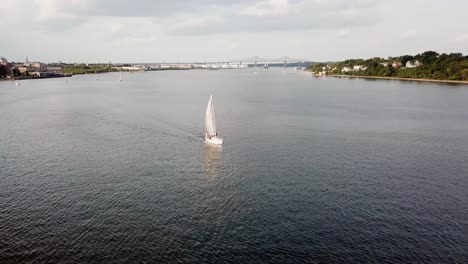 sail boat in water perth amboy nj waterway, boats and places