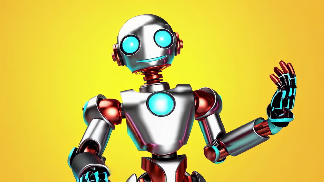 Friendly Robot Character with Internal Circuitry