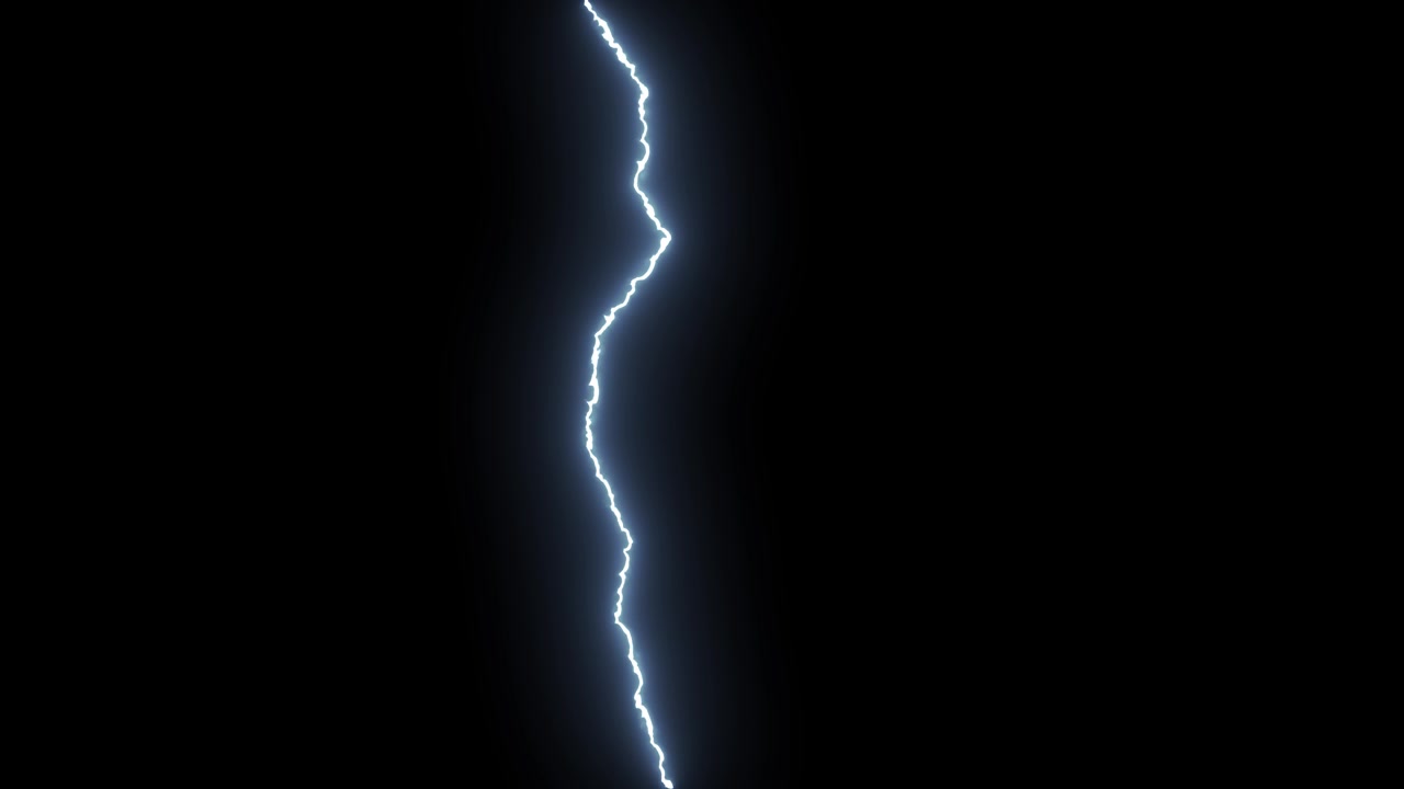 4k Blue Lightning Bolt animations