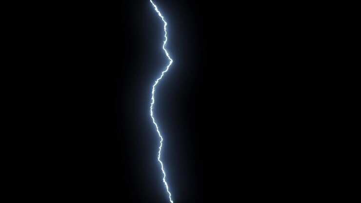 4k Blue Lightning Bolt animations
