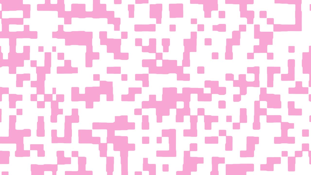Abstract background animation of digital pink and white pattern. Seamless loop animated background, wallpaper.