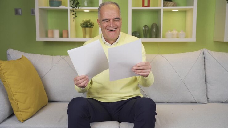 хорошие новости делают старика счастливым.