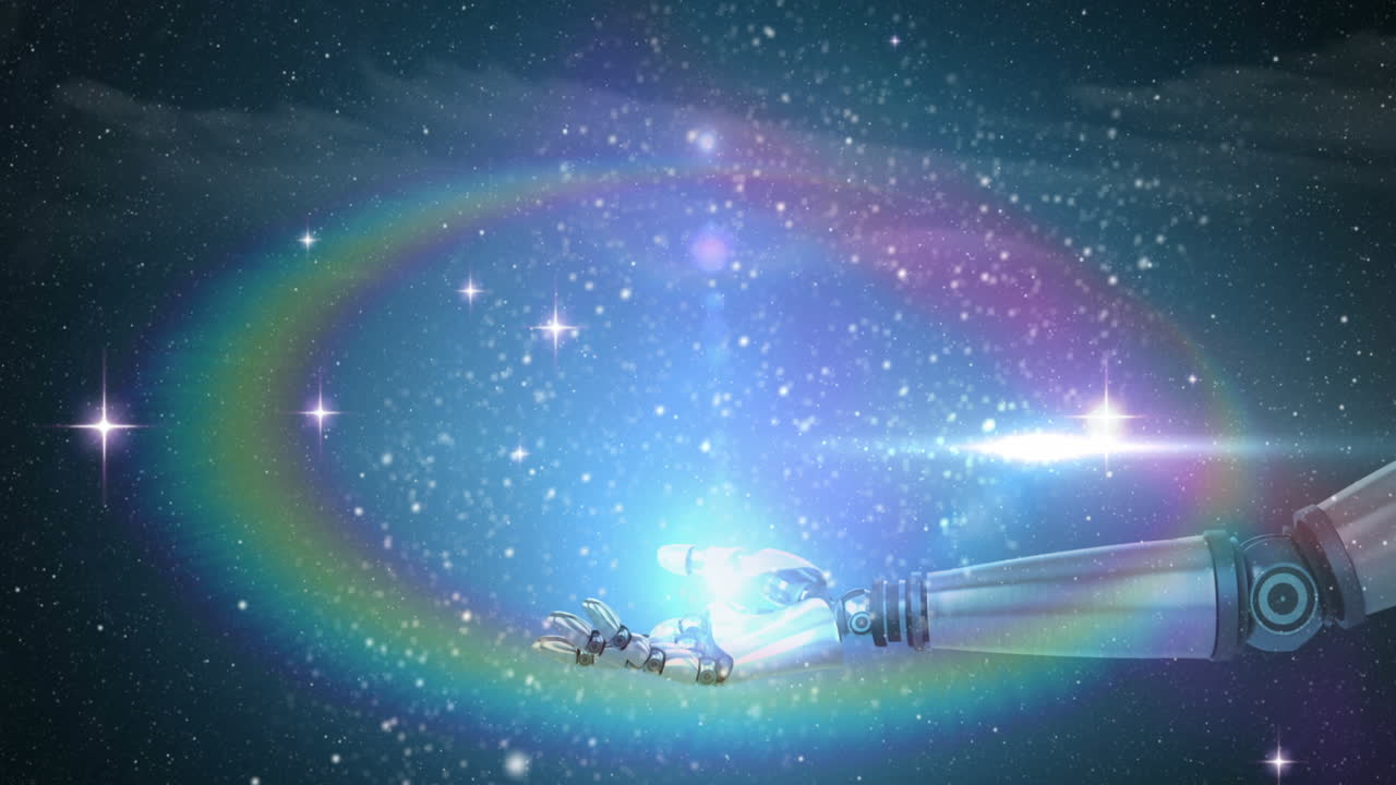 로 ⁇  의 팔 위 에 별 들 이 있는 반 ⁇ 이는 빛 의 애니메이션