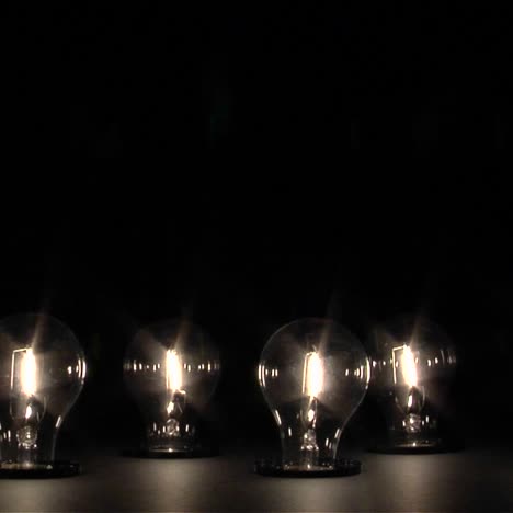 Light-bulbs-slowly-turn-on-and-reach-full-brightness