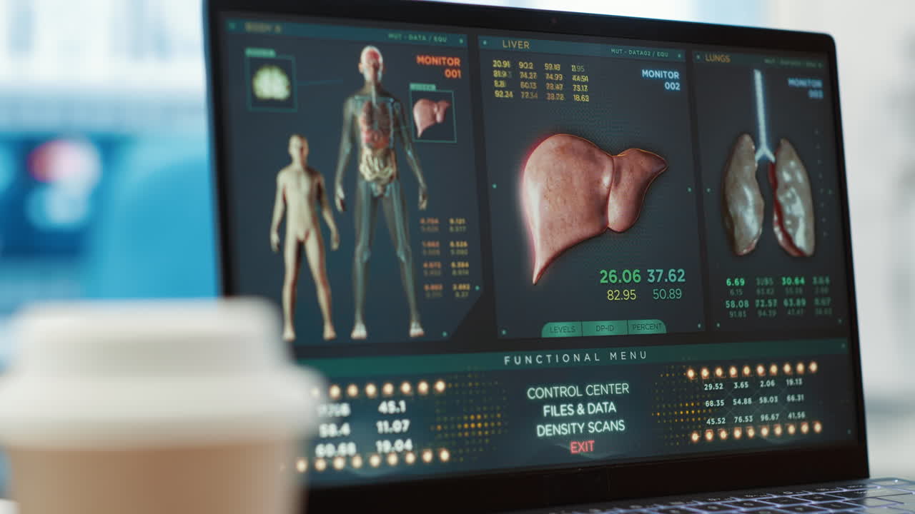 현대적 인 의료 장비 와 약 을 갖춘 빈 의사 사무실